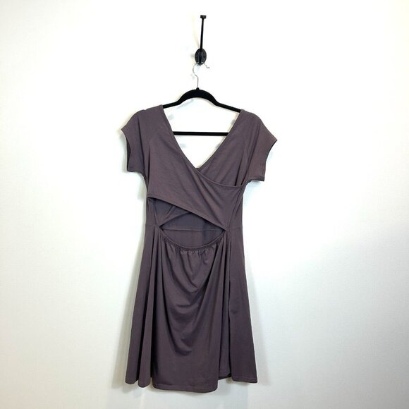 Pact Womens Dress Sz Large Open Back Short Sleeve Casual Modern Organic Cotton - Picture 6 of 10